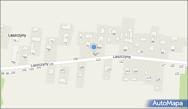 Laszczyny, Laszczyny, 70a, mapa Laszczyny