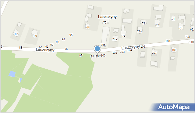 Laszczyny, Laszczyny, 99, mapa Laszczyny