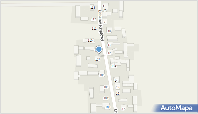 Łaszew Rządowy, Łaszew Rządowy, 108, mapa Łaszew Rządowy