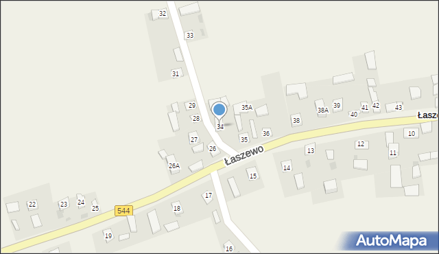 Łaszewo, Łaszewo, 34, mapa Łaszewo