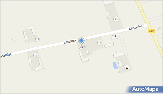 Łaszków, Łaszków, 14, mapa Łaszków