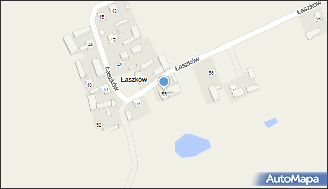 Łaszków, Łaszków, 55, mapa Łaszków