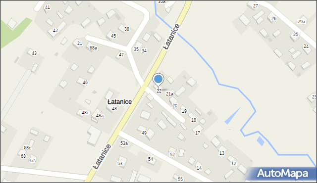Łatanice, Łatanice, 22, mapa Łatanice