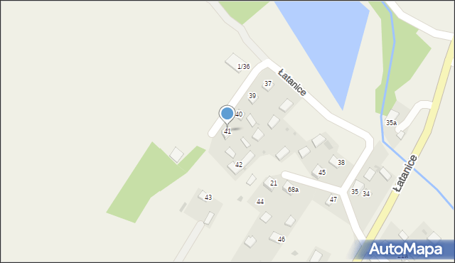 Łatanice, Łatanice, 41, mapa Łatanice