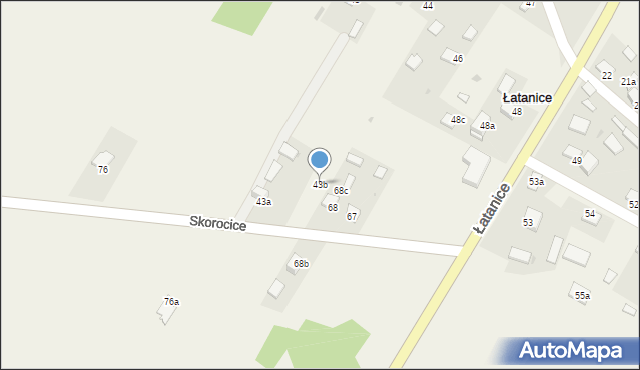 Łatanice, Łatanice, 43b, mapa Łatanice