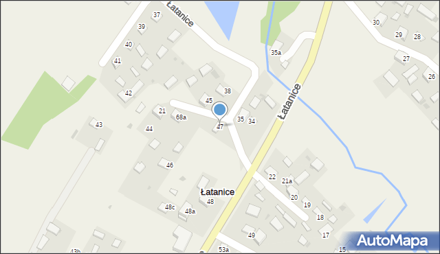 Łatanice, Łatanice, 47, mapa Łatanice