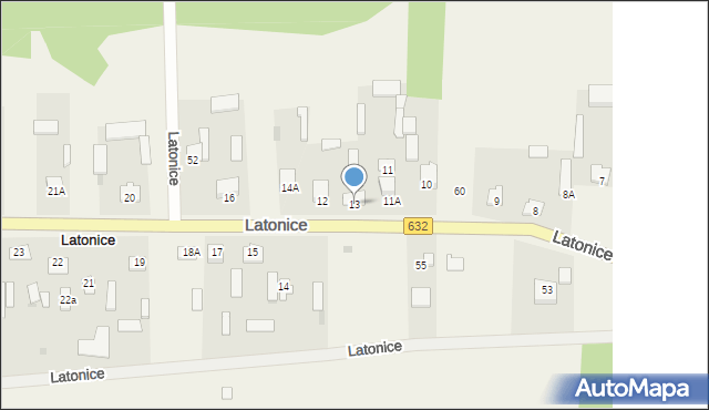 Latonice, Latonice, 13, mapa Latonice