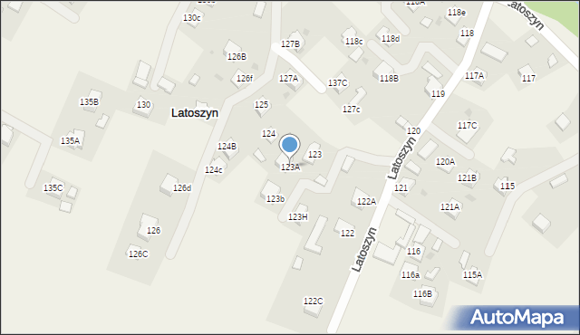 Latoszyn, Latoszyn, 123A, mapa Latoszyn