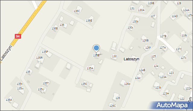 Latoszyn, Latoszyn, 135B, mapa Latoszyn