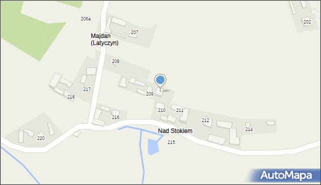 Latyczyn, Latyczyn, 209A, mapa Latyczyn