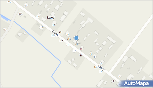 Ławy, Ławy, 13, mapa Ławy