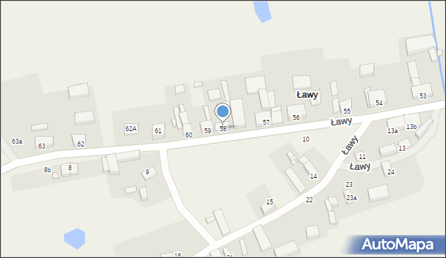 Ławy, Ławy, 58, mapa Ławy