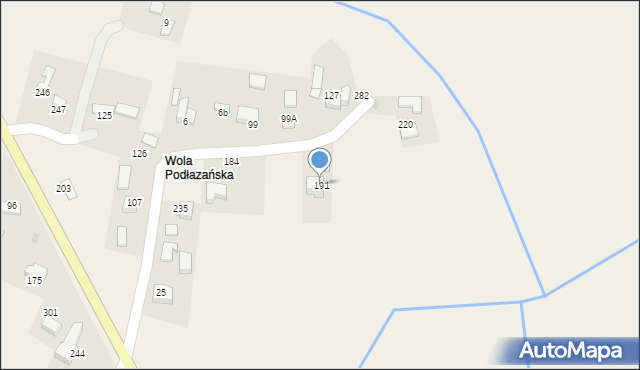 Łazany, Łazany, 191, mapa Łazany