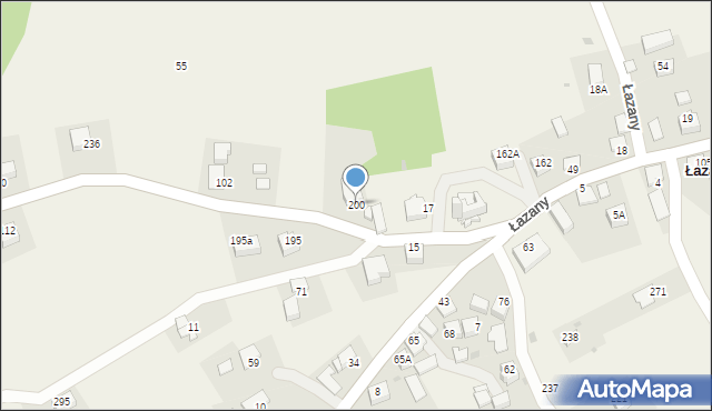 Łazany, Łazany, 200, mapa Łazany