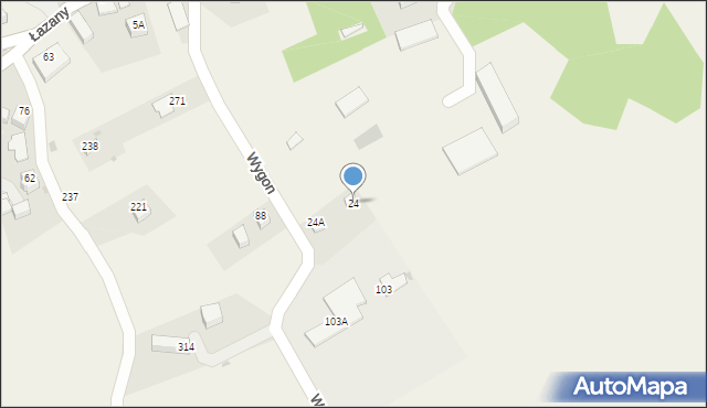 Łazany, Łazany, 24, mapa Łazany