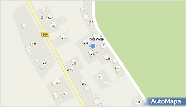 Łazany, Łazany, 287, mapa Łazany