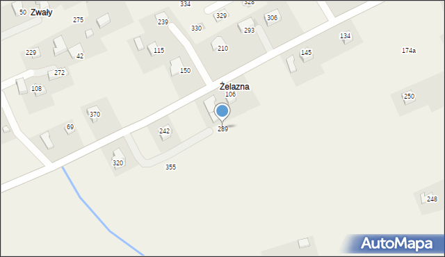 Łazany, Łazany, 289, mapa Łazany