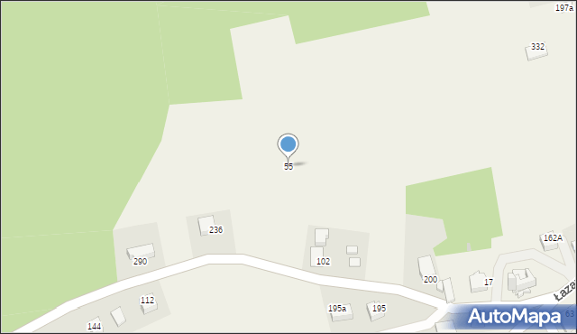 Łazany, Łazany, 55, mapa Łazany