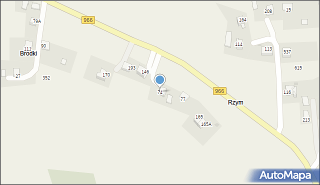 Łazany, Łazany, 74, mapa Łazany