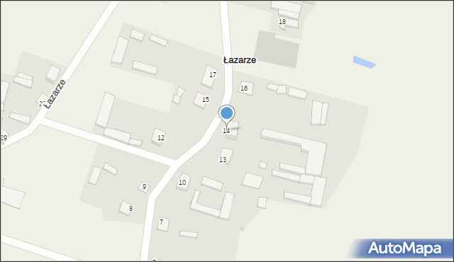 Łazarze, Łazarze, 14, mapa Łazarze