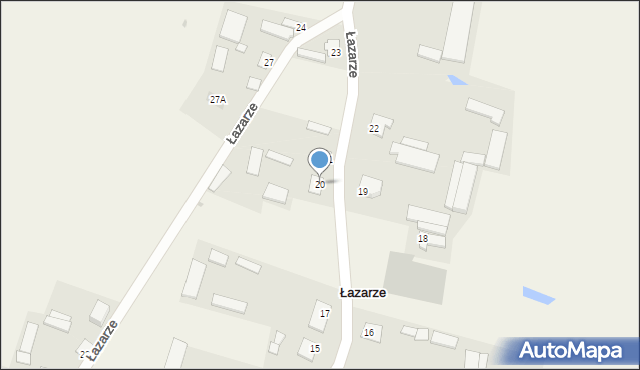 Łazarze, Łazarze, 20, mapa Łazarze