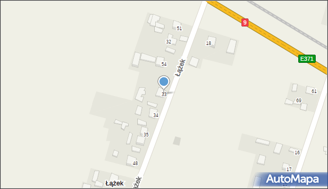 Łążek, Łążek, 33, mapa Łążek