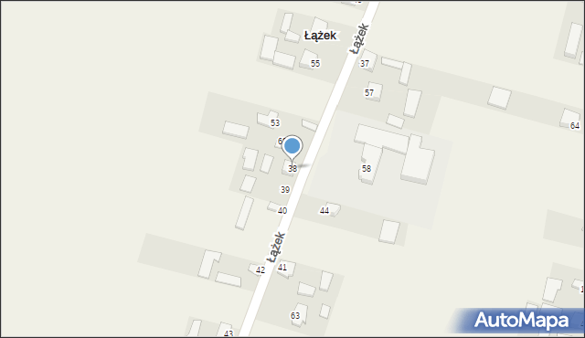 Łążek, Łążek, 38, mapa Łążek