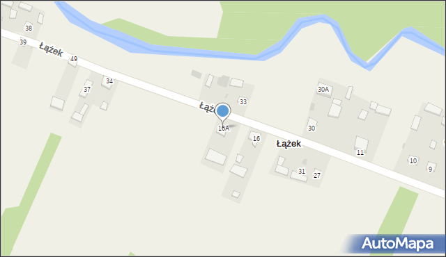 Łążek, Łążek, 16A, mapa Łążek