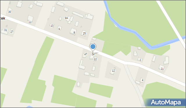 Łążek, Łążek, 24, mapa Łążek