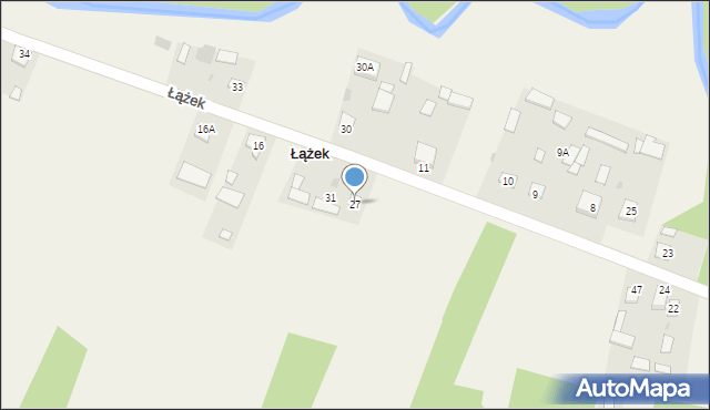 Łążek, Łążek, 27, mapa Łążek