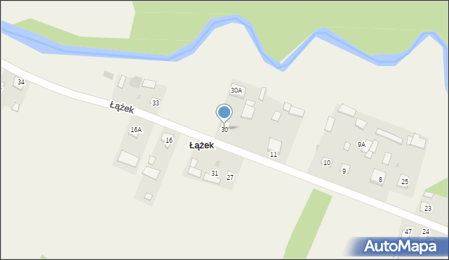 Łążek, Łążek, 30, mapa Łążek