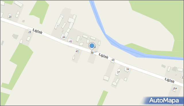 Łążek, Łążek, 39, mapa Łążek