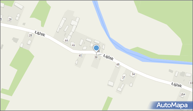 Łążek, Łążek, 39a, mapa Łążek