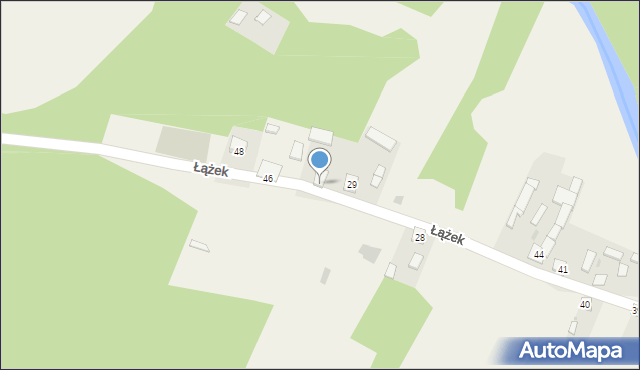 Łążek, Łążek, 45, mapa Łążek
