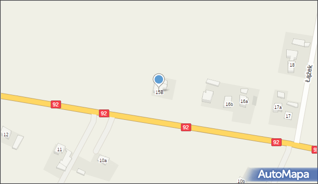 Łążek, Łążek, 15B, mapa Łążek