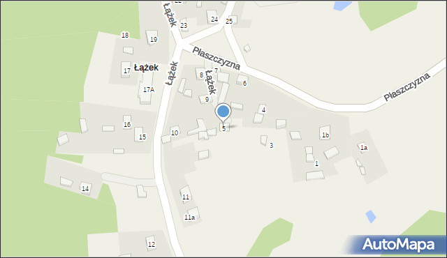 Łążek, Łążek, 5, mapa Łążek