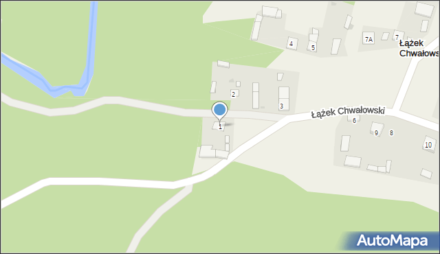 Łążek Chwałowski, Łążek Chwałowski, 1, mapa Łążek Chwałowski