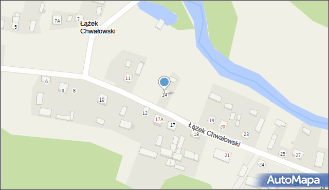 Łążek Chwałowski, Łążek Chwałowski, 14, mapa Łążek Chwałowski