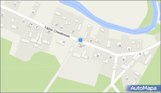Łążek Chwałowski, Łążek Chwałowski, 24, mapa Łążek Chwałowski