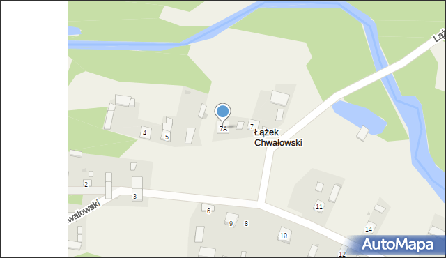 Łążek Chwałowski, Łążek Chwałowski, 7A, mapa Łążek Chwałowski