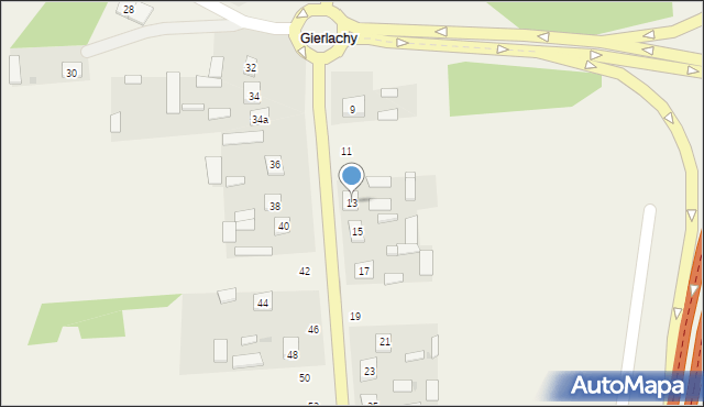 Łążek Ordynacki, Łążek Ordynacki, 13, mapa Łążek Ordynacki