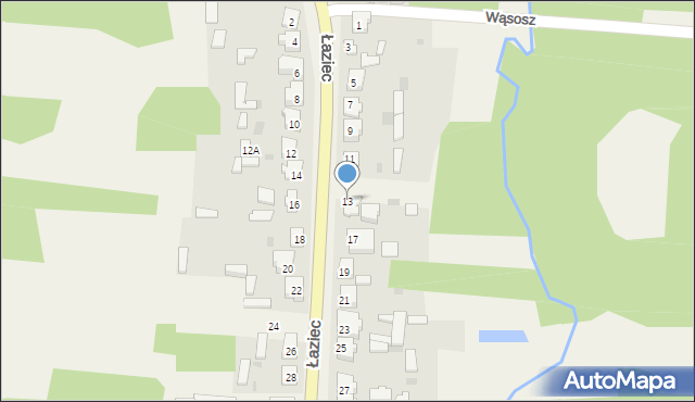 Łaziec, Łaziec, 13, mapa Łaziec