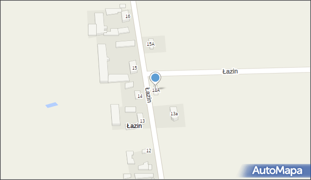 Łazin, Łazin, 14A, mapa Łazin