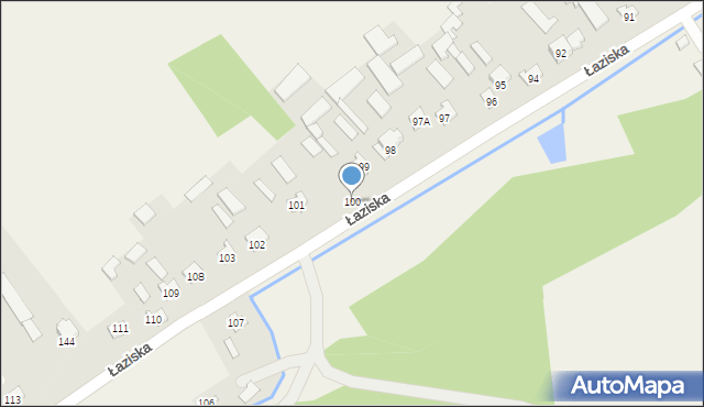 Łaziska, Łaziska, 100, mapa Łaziska