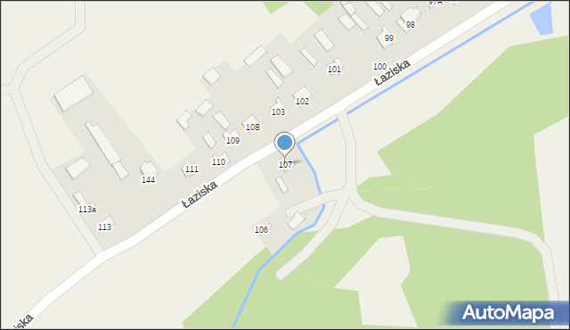 Łaziska, Łaziska, 107, mapa Łaziska