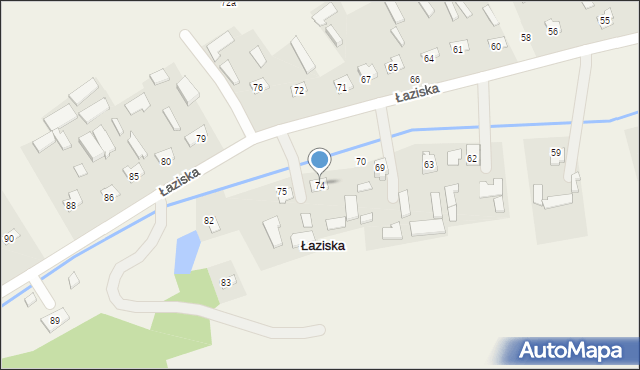 Łaziska, Łaziska, 74, mapa Łaziska