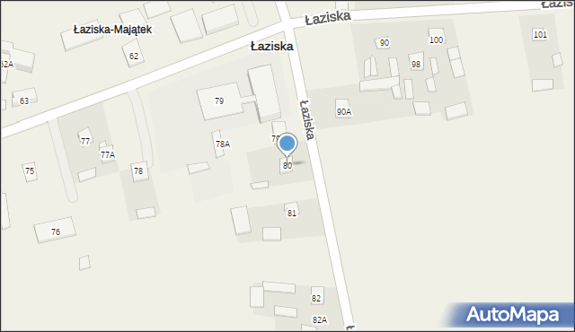 Łaziska, Łaziska, 80, mapa Łaziska