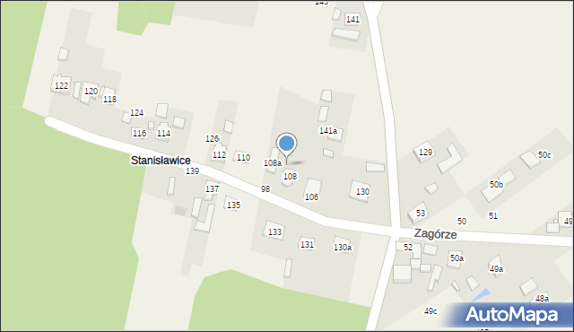 Łaziska, Łaziska, 128, mapa Łaziska