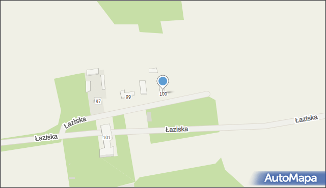 Łaziska, Łaziska, 100, mapa Łaziska