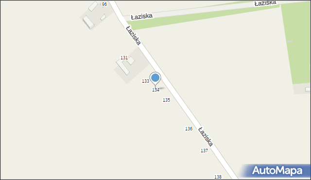 Łaziska, Łaziska, 134, mapa Łaziska